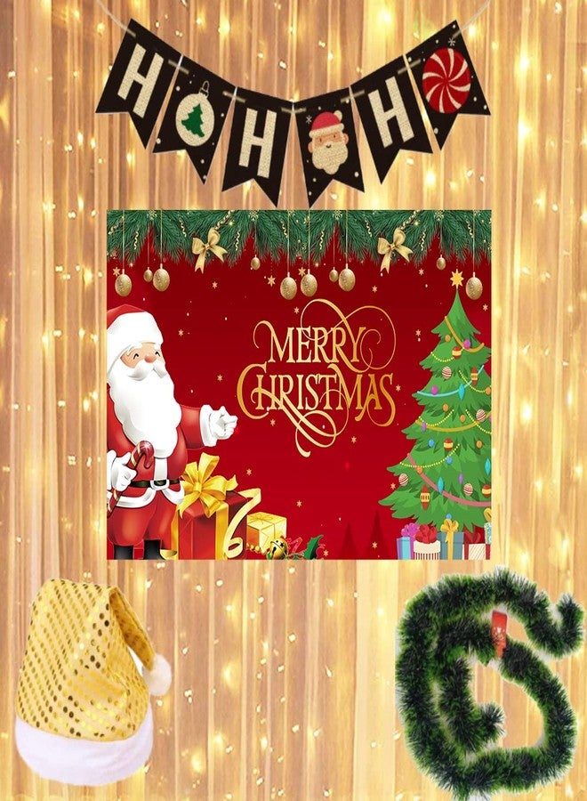 ثيم ماي بارتي مجموعة كاملة من زينة حفلات عيد الميلاد من ثيم ماي بارتي، تتضمن خلفية عيد الميلاد، ونقاط لاصقة، وشريط بالونات (مجموعة عيد الميلاد). - Image 1